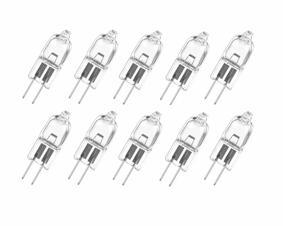 Żarówki halogenowe G4 20W 24V ściemnialne ciepła biel 10 sztuk