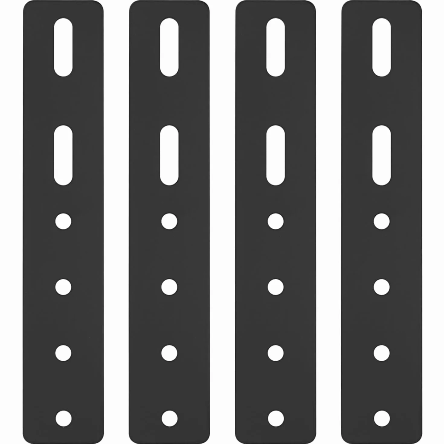 Wytrzymałe perforowane wsporniki, 4 otwory i 2 gniazda, metalowe płyty naprawcze do naprawy drewna, 7,87 x 1,4, 200 x 36 mm, 4 szt