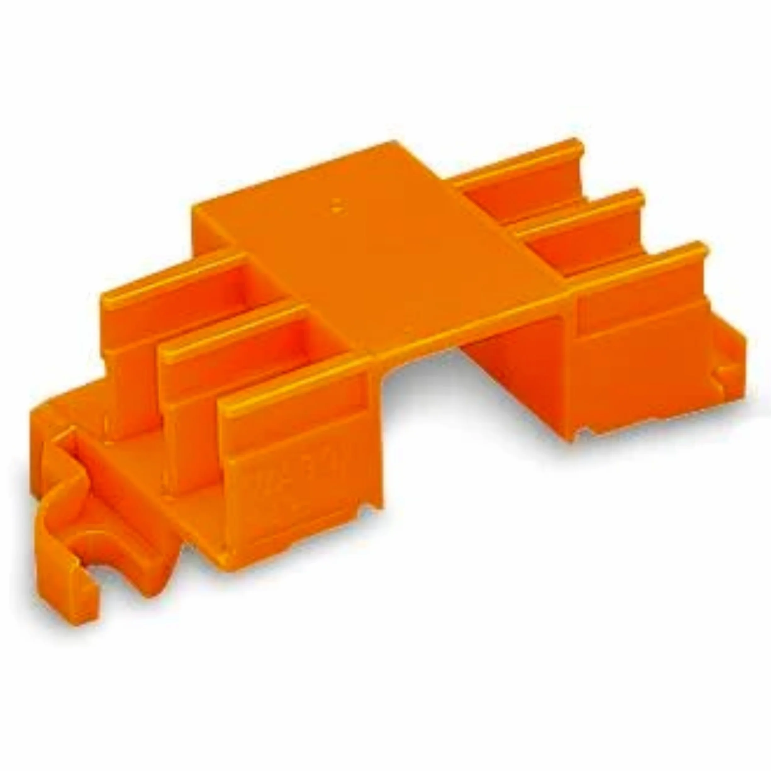 WAGO Adapter mocujący 243-113 | 6 gniazd na zaciski 4- i 8-przewodowe (seria 243), 10 sztuk, mocowanie śrubowe do zacisków puszek przyłączeniowych MICRO, odpowiedni do montażu na szynie nośnej 35,