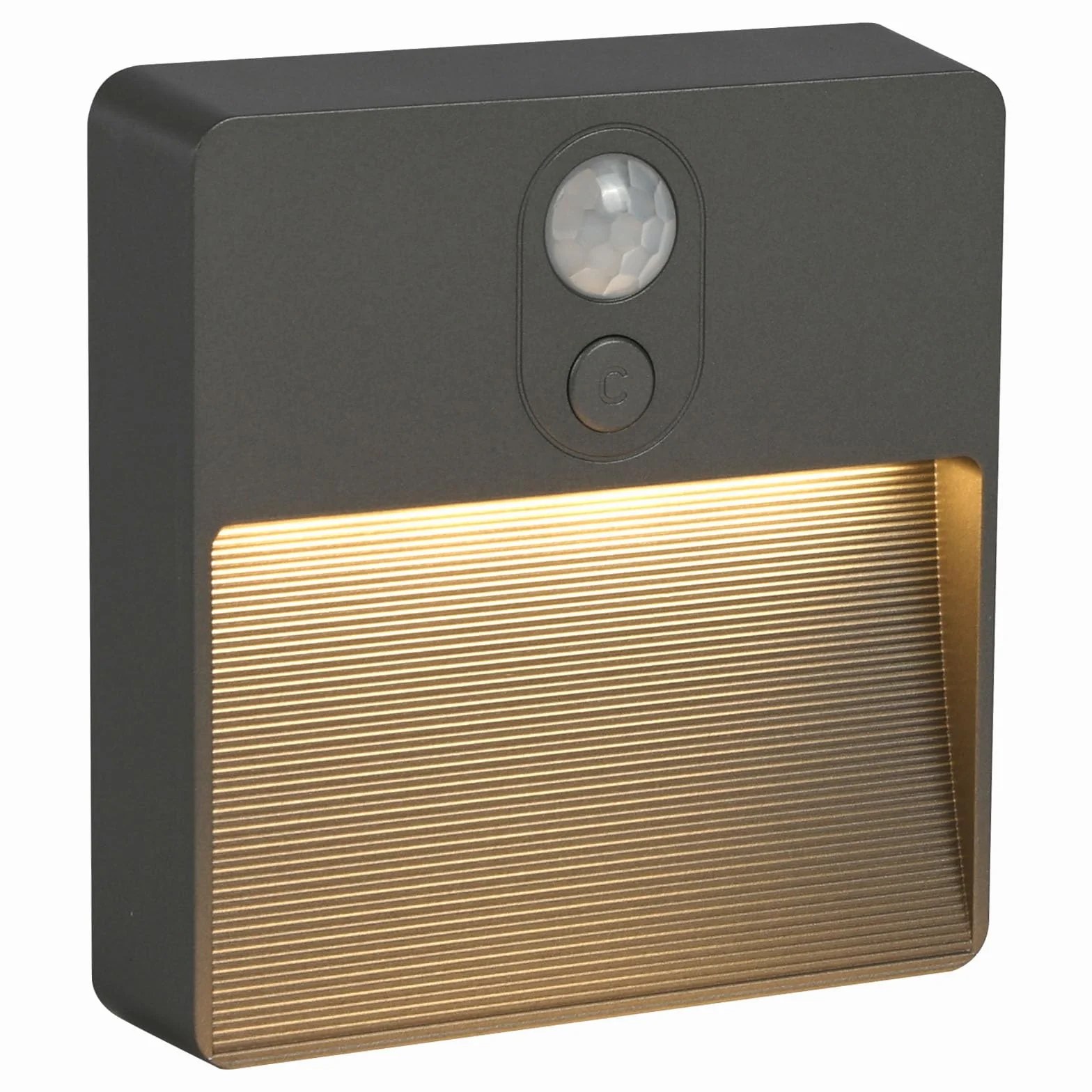HOTUT Lampka nocna z czujnikiem ruchu, lampki nocne zasilane bateriami, ciepłe światło, 4 kolory RGB, automatyczne włączanie/wyłączanie, światła z czujnikiem schodów wewnątrz, lampka nocna na schody