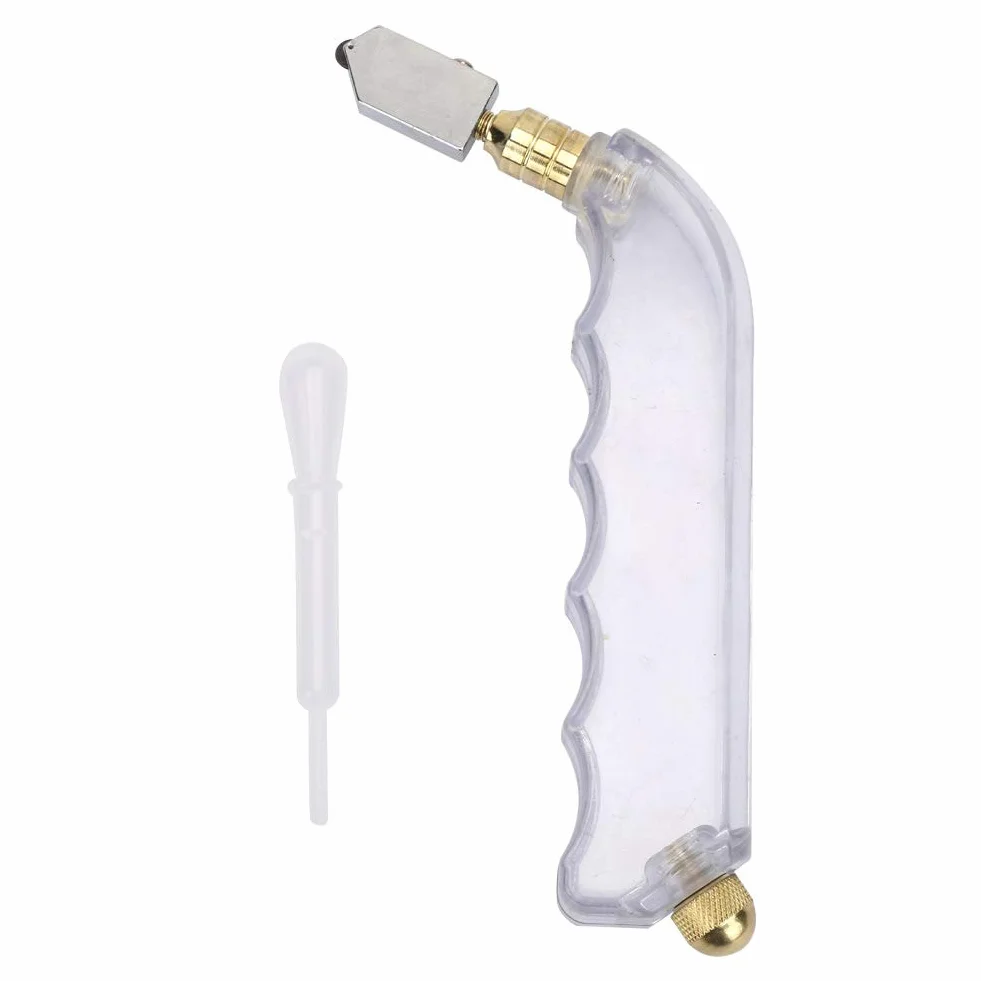 Fafeicy Glass Cutter, Ręczny nóż do cięcia szkła z zestawem do podawania oleju, automatyczne smarowanie