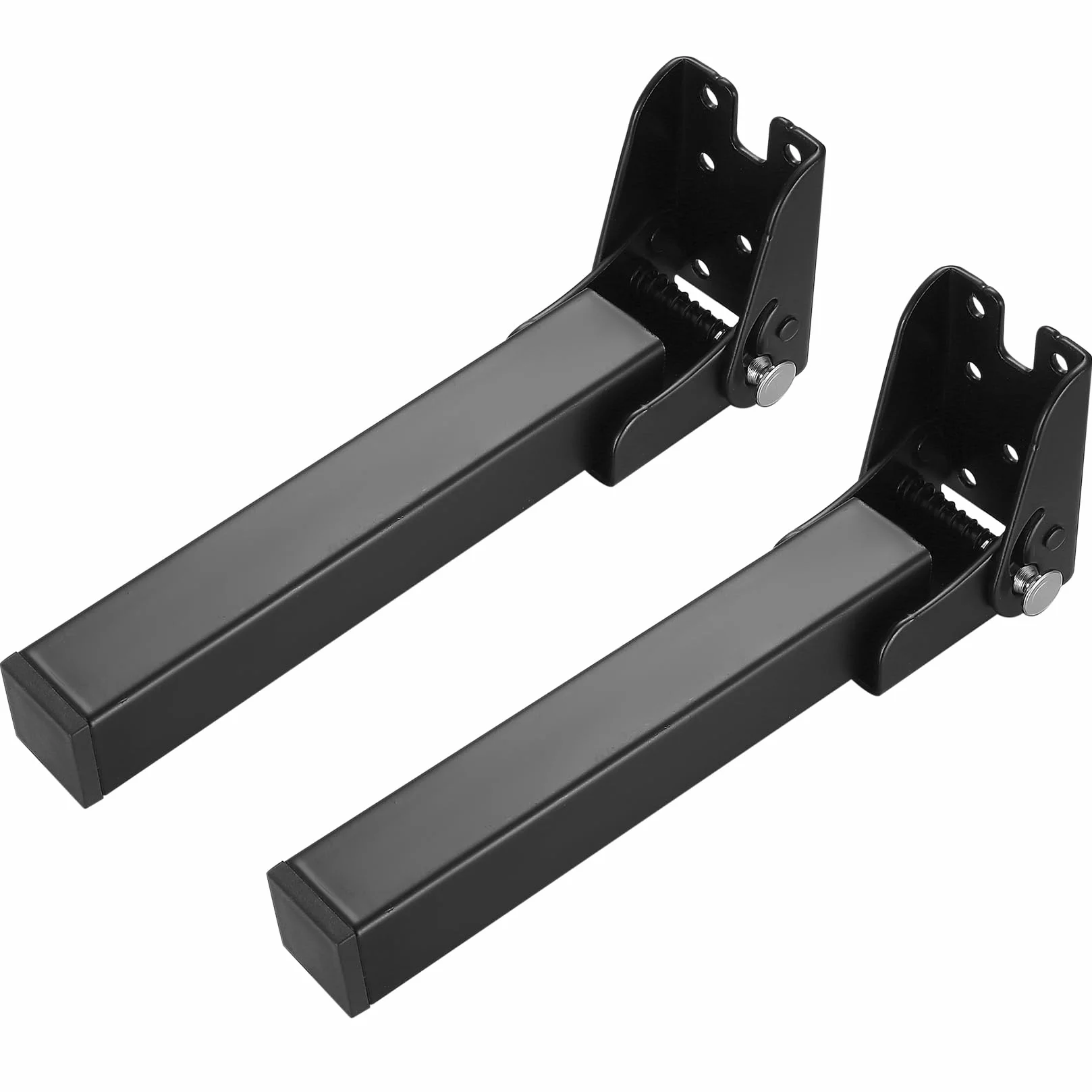 Składane Nogi Meblowe 20 cm Czarne Metalowe 2 Sztuki