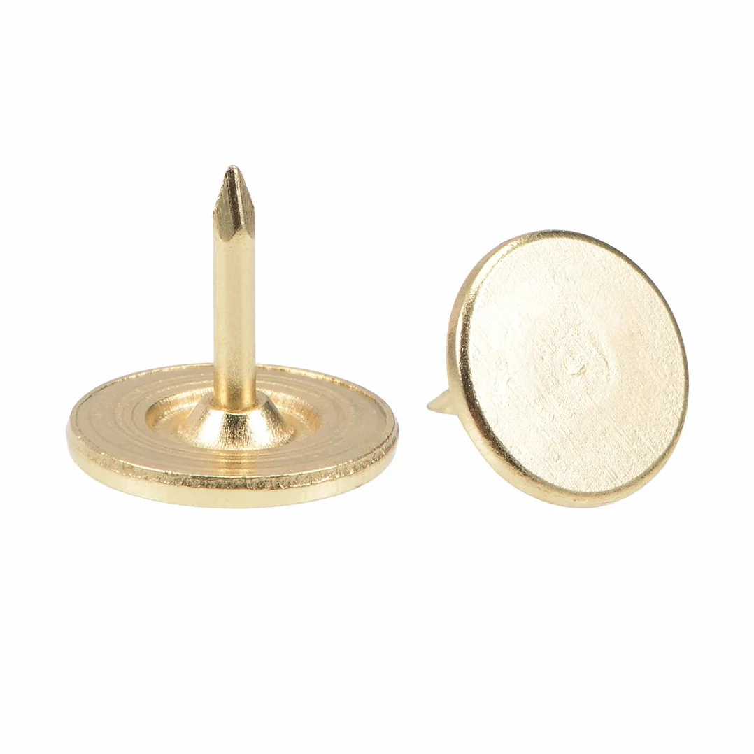 Pinezki do tapicerki 11 mm x 10 mm złote odcienie 50 szt.