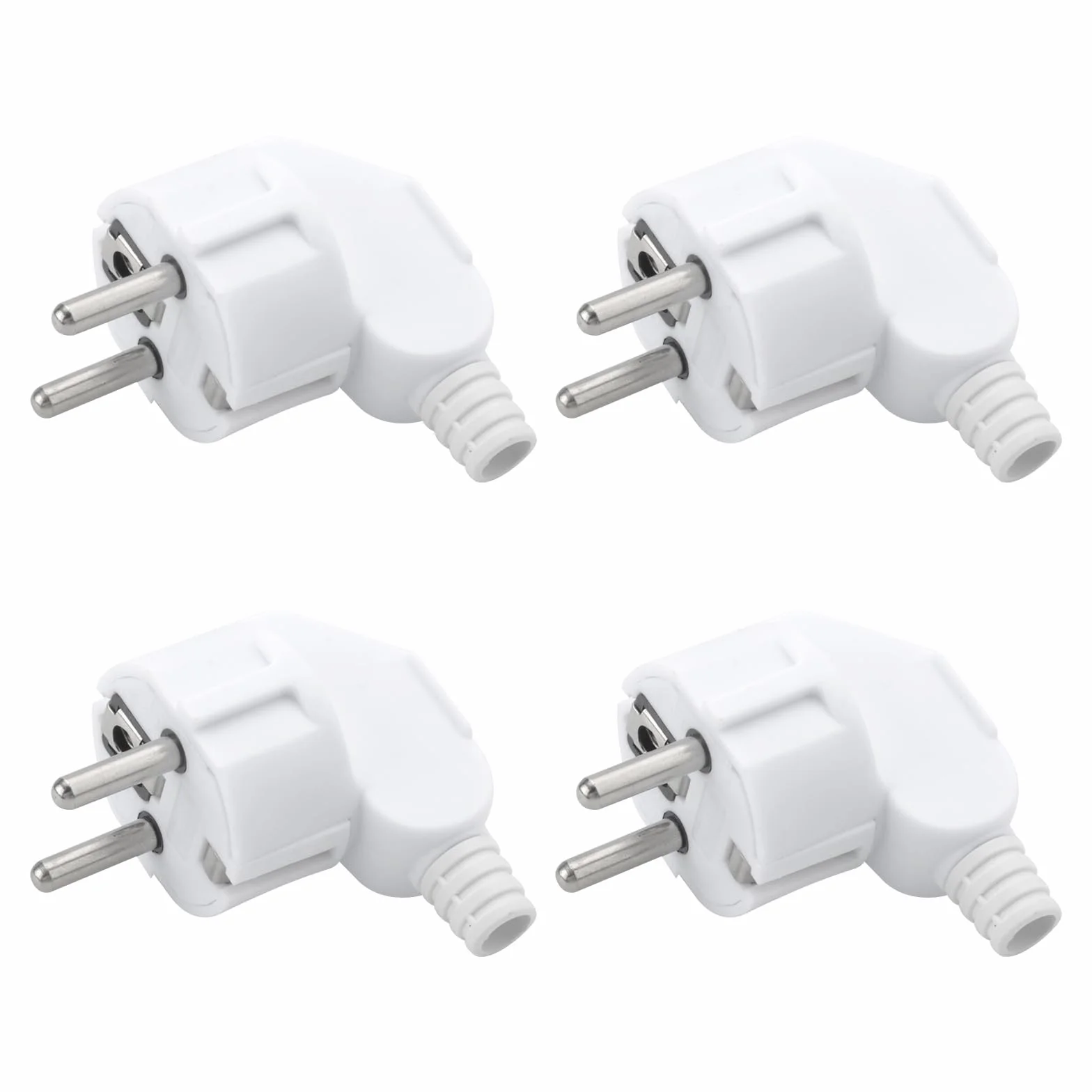 Wtyczka kątowa z zestykiem ochronnym 230 V IP44 16 A 8-10 mm 250 V zestaw 4 sztuk