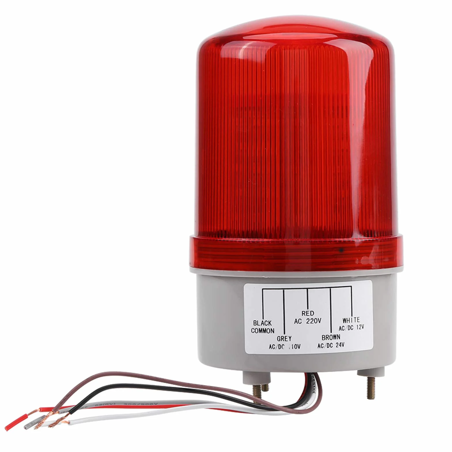 AC220V LTE-1101 czerwone obrotowe światło ostrzegawcze - LED awaryjny sygnał ostrzegawczy do ostrzeżeń bezpieczeństwa - jasny, idealny do pojazdów, placów budowy i zastosowań bezpieczeństwa