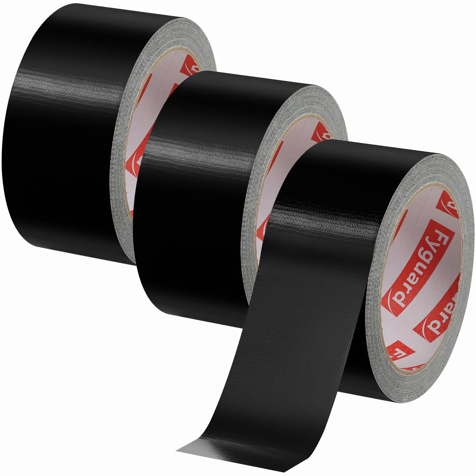 3 rolki taśmy pancernej, 48mm x 18m czarna wodoszczelna taśma naprawcza taśma tkana 210μ Gaffa Tape rozdzierana ręcznie do napraw wewnętrznych i zewnętrznych, mocowania i wiązania, łącznie 54m