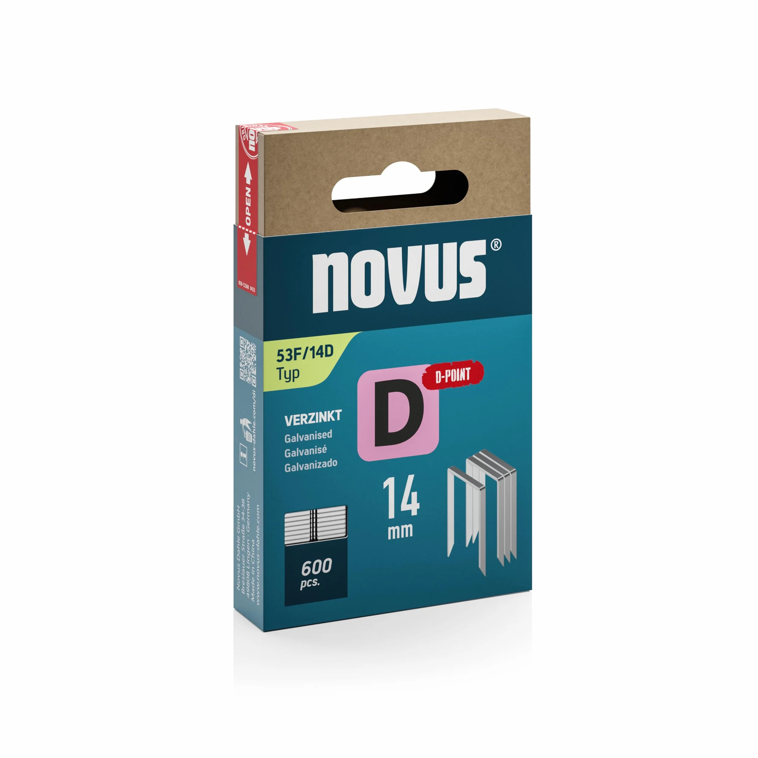 Novus Tools Zszywacz płaski D typ 53F 14 mm szary