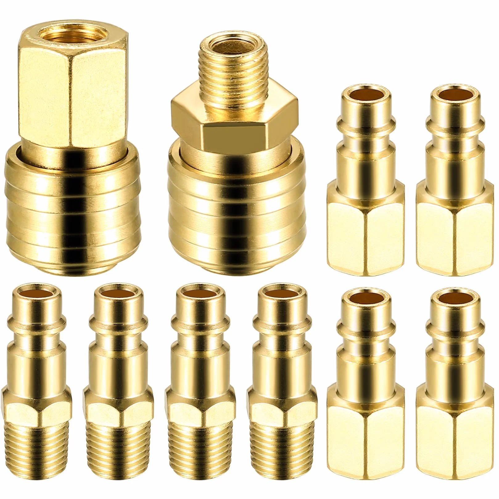10 x Euro 1/4 NPT złącze sprężonego powietrze, 1/4" BSP szybkozłącze do węży, przyłącze do sprężonego powietrze, szybkozłączka