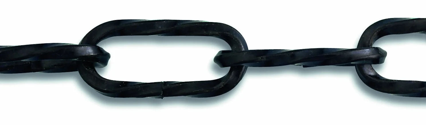 Chapuis LVBL17 Łańcuch lampy - czarny skręcony drut stalowy - 10 kg - średnica 2,2 mm - długość 1,5 m