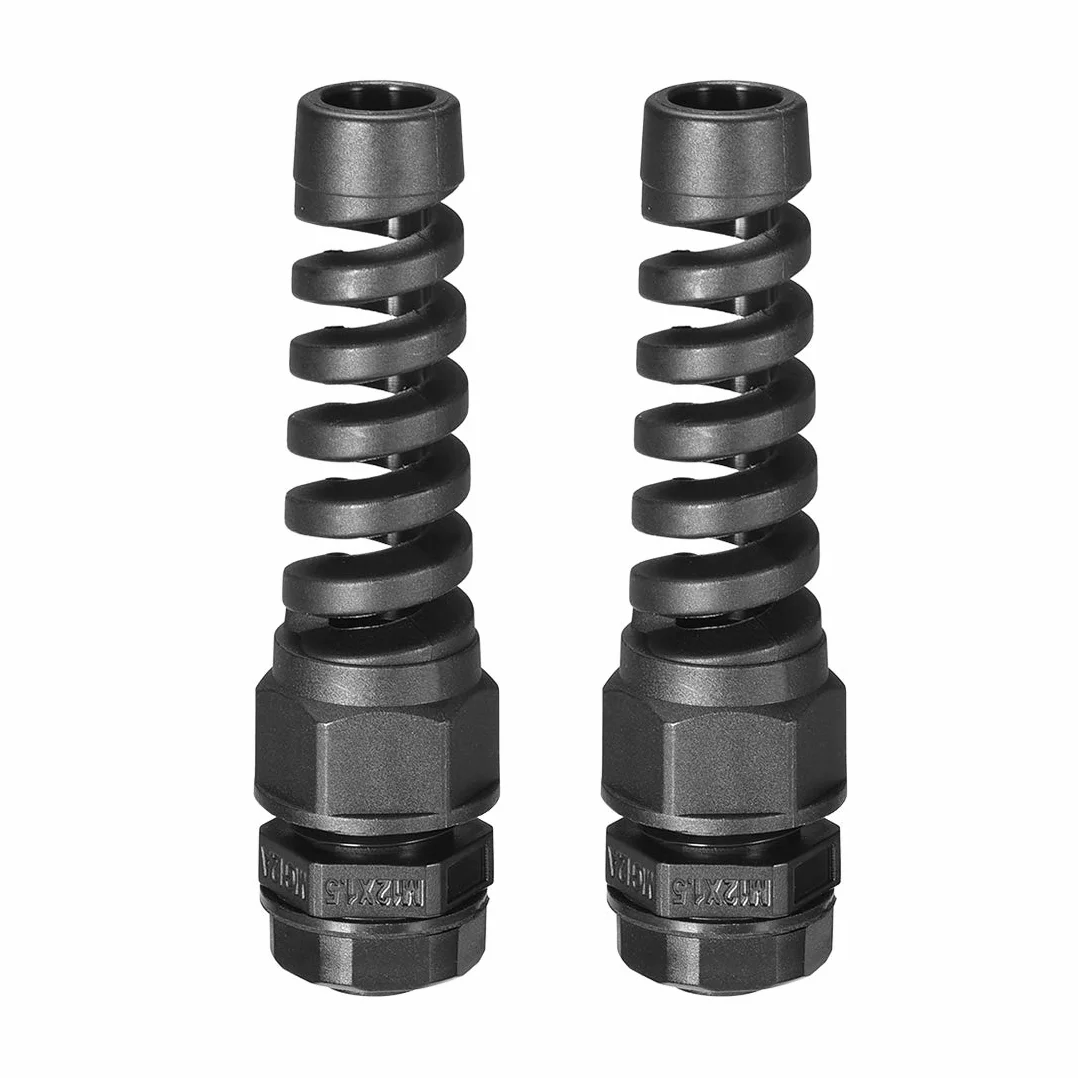 sourcing map M12 dławnica kablowa wodoszczelna IP68 nylon 4,5-7,8 mm 2 sztuki