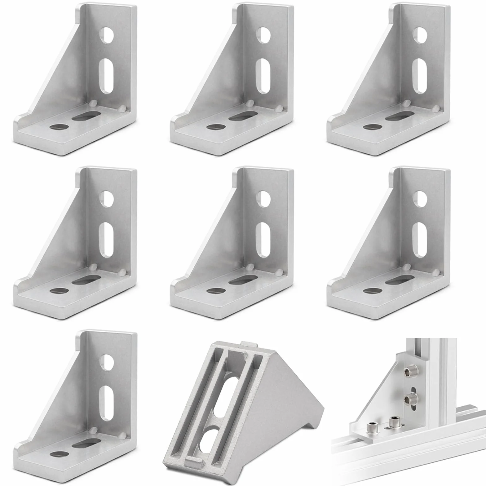 Kątowniki aluminiowe 30x60 90 stopni łączniki narożne do profili aluminiowych