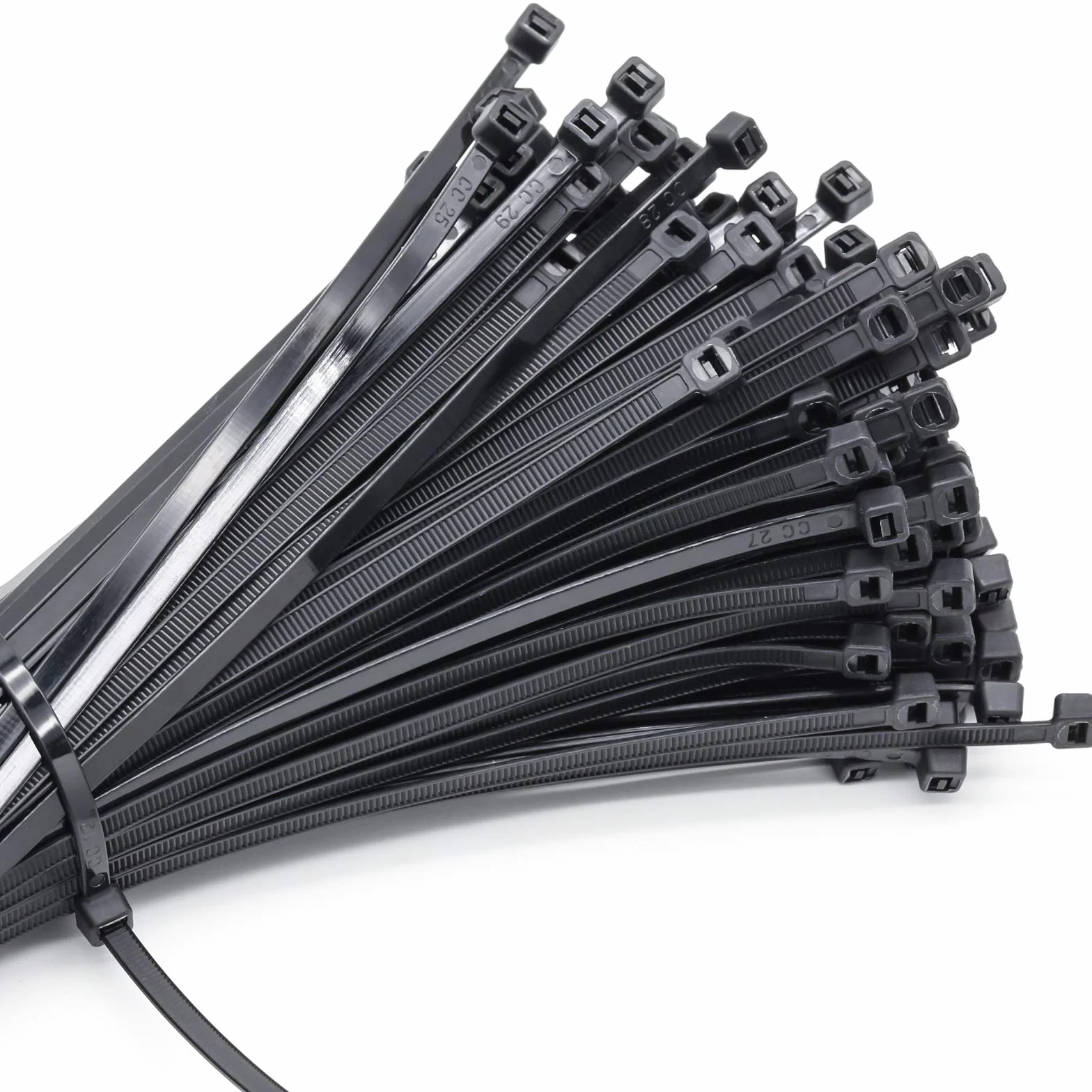 Nylonowe opaski kablowe samoblokujące 300 x 4,8 mm 250 sztuk czarne