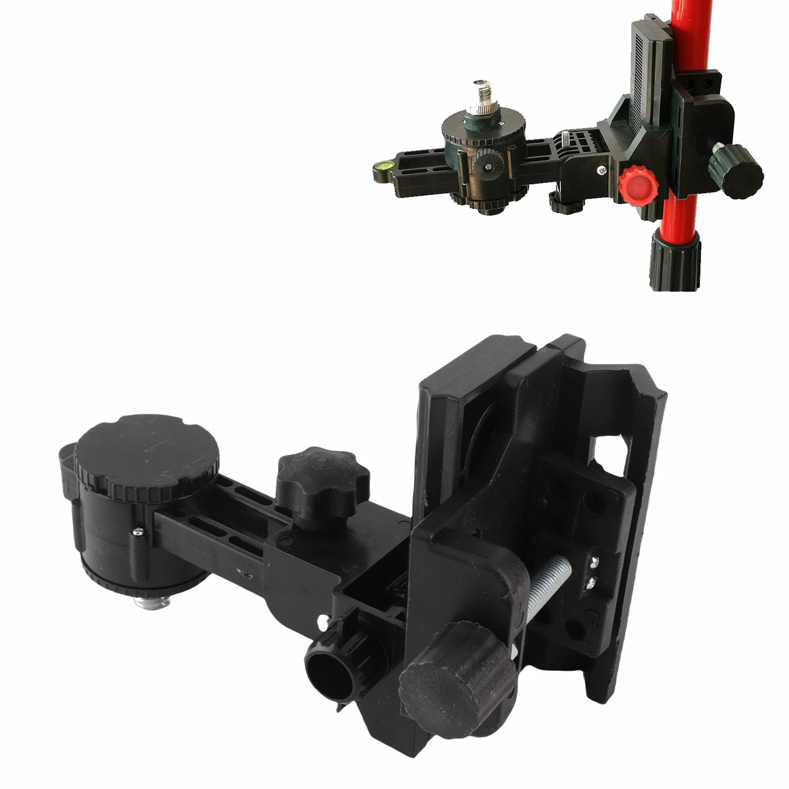 Adapter Poziomu Wspornika do Precyzyjnego Strojenia, Wspornik Regulowany w Zakresie 360° Obrotowa Podstawa w Kształcie Litery L z Klipsem ściennym Montaż Sufitowy, Teleskopowy