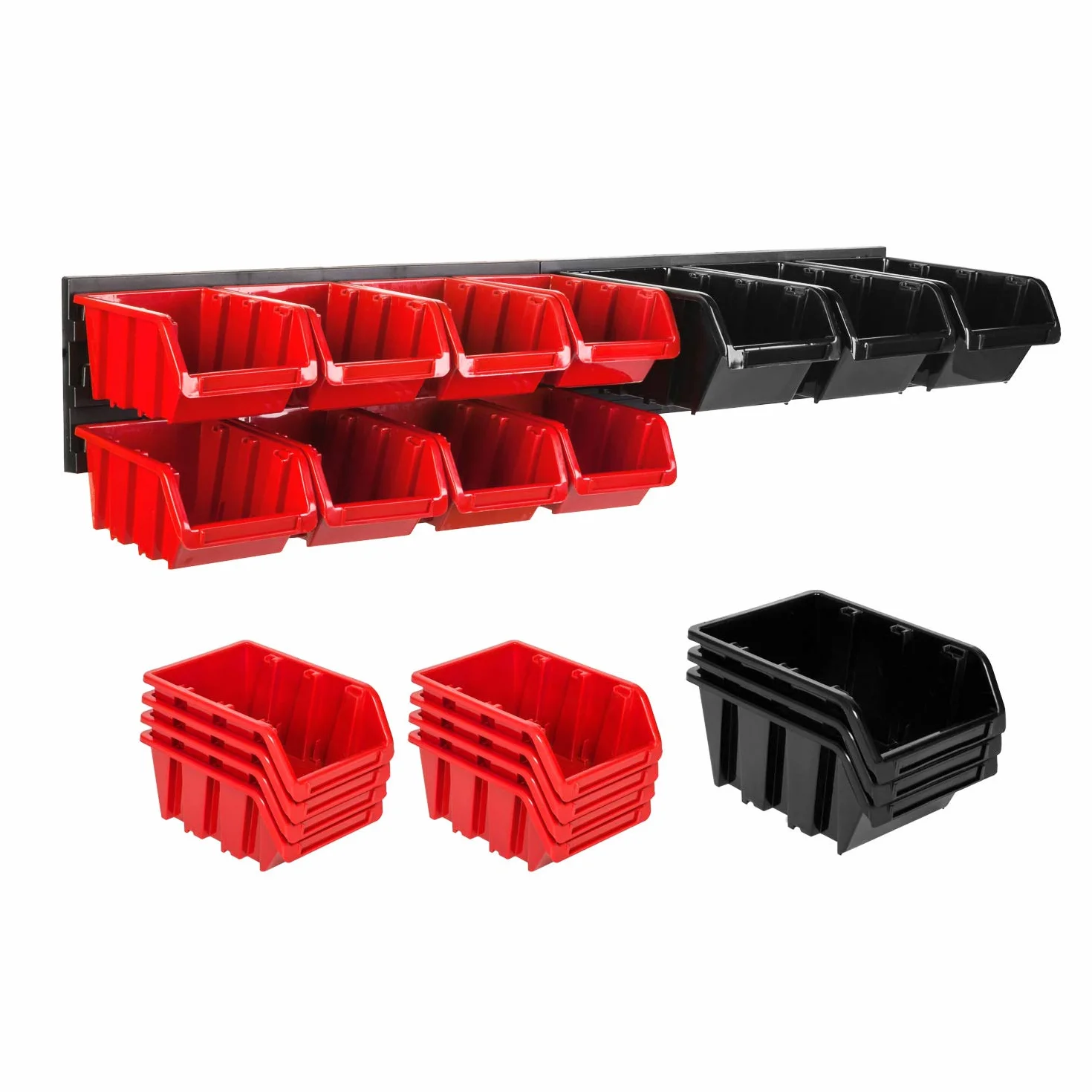 Regał ścienny 780x130 mm System przechowywania 11 pudełek